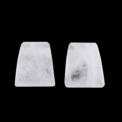 Хрусталь Природного кварца хрустальных подвесок, трапециевидные подвески из горного хрусталя, 27.5~28.5x24~25x13~13.5 мм, отверстие : 3.5~4.5 мм