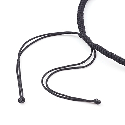 Negro Fabricación de pulseras de hilo de nylon trenzado, negro, 1-3/8 pulgada (3.55~5.05 cm)