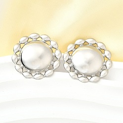 Нержавеющая Сталь Цвет 304 из нержавеющей стали серьги, подсолнечник, цвет нержавеющей стали, 29 мм