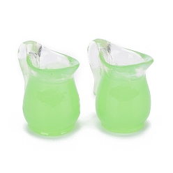 Зеленый Смола макарон сок стеклянные кабошоны, с украшениями своими руками, зелёные, 18x18.5x12.5 мм