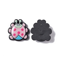 Pink Непрозрачные кабошоны из смолы, божья коровка / божья коровка, розовые, 19.5x19x6 мм