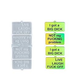 Rectangle Силиконовые формы для подвесок пищевого класса своими руками, формы для литья смолы, прямоугольные, 177x74x8 мм