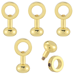Золотой 5 шт. латунные вставные пряжки-молнии, соединительные зажимы для цепочки сумок для самостоятельного изготовления кошелька, золотые, 20x10x8 мм, отверстие : 6 мм