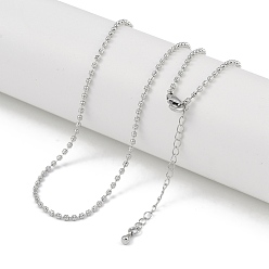Платина Ожерелья-цепочки из латуни с покрытием стойки для женщин, долговечный, без свинца и без кадмия, платина, 15.43x0.08 дюйм (39.2x0.2 см)