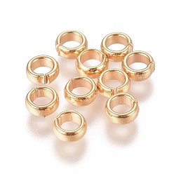 Золотой 201 Быстроразъемные соединения из нержавеющей стали, связывающий кольца, закрыты, но распаян, золотые, 4.9x2 мм, внутренний диаметр: 2.9 мм