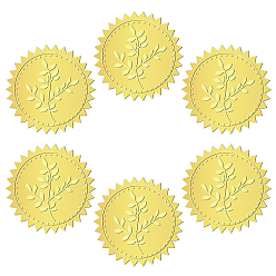 Лист 12 листы самоклеящиеся наклейки с тиснением золотой фольгой, круглые точки медаль декоративные наклейки для печати конверта карты, лист, размер: около 165x211 mm, наклейки: 50 мм, 12 листов / комплект