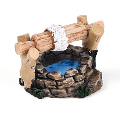 Персиковый Слойка Колодец смолы, мини-здание, украшение сада кукольного домика, розовые, 39x28 мм