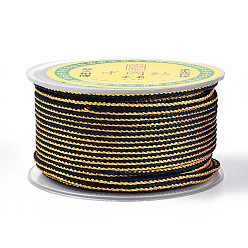 Морской Синий 11м поликоттоновый металлизированный плетеный шнур, для настенного крепления, ремесла, Подарочная упаковка, Marine Blue, 2.5 мм, около 12.03 ярдов (11 м) / рулон