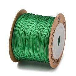 Lime Green Nylon Chinese Knotting Cord, Braided Thread for Jewelry Making Macrame Craft, Lime Green, 0.6mm, about 109.36 yards(100m)/roll