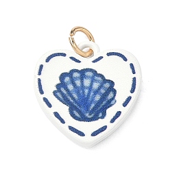 Сердце Латунь эмаль подвески, сердце, 17x17x3.5 мм, Перейти кольцо: 5x0.8 мм, 3.4 мм внутренним диаметром