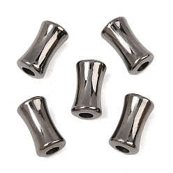 Bamboo Opaque Acrylic Beads, Gunmetal Plated, Bamboo, 11x6mm, Hole: 3mm, about 2777pcs/500g