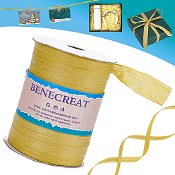 Желто-Зеленый 1 рулоны шнуров из рафии для изготовления украшений своими руками, бумага шпагат, желто-зеленый, 1/4 дюйм (8 мм), 300 м / рулон, 1roll / комплект