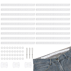 Белый 3 наборы для самостоятельного шитья из полиэстера и полиэтилена, а также наборы для изготовления пуговиц на талии из железа, белые, 280x76x2.5 мм