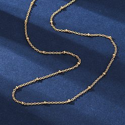 Настоящее золото 18K Ожерелья с длинной цепочкой из латуни, с застежкой омар коготь, без свинца и без никеля , реальный 18 k позолоченный, 18.1 дюйм (46 см), 0.9~2 мм