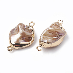 Верблюжий Гальванические соединители для пресной воды, с железной фурнитурой, самородки, золотые, верблюжие, 22~32x12~22x7~15 мм, отверстие : 1.5 мм