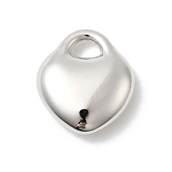 Платина Пластмассовые подвески ccb, сердце, платина, 21x18.5x6.5 мм, отверстие : 3.5x5 мм