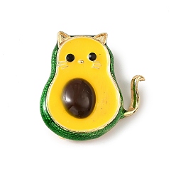 Avocado Брошь с эмалью из золотого сплава, изысканная булавка на лацкан для женщин и мужчин, фрукты, авокадо, 28x27 мм