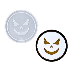 Круглые Хеллоуин своими руками пиксельное сердце зыбучие пески силиконовые формы, формы для литья смолы, для уф-смолы, изготовление изделий из эпоксидной смолы, круглые, 105x6.5 мм, внутренний диаметр: 80 мм