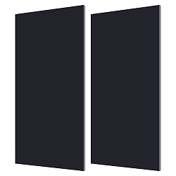 Черный 2 листы полиэтиленовые листы высокой плотности, прямоугольные, чёрные, 30.5x15.3x0.6 см