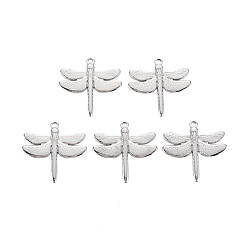 Нержавеющая Сталь Цвет Не тускнеющие 201 подвески из нержавеющей стали, стрекоза, цвет нержавеющей стали, 29.5x30x2 мм, отверстие : 2 мм