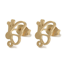 Золотой Ионное покрытие (IP) 304 Выводы шпилек из нержавеющей стали, бабочка, золотые, 11x8.5 мм, отверстие : 1.2 мм, штифты : 11x0.7 мм