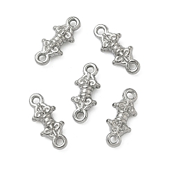 Нержавеющая Сталь Цвет 304 ссылки нержавеющей стали, подвески-соединители викингских узлов, не тускнеет, цвет нержавеющей стали, 11x4.5x2.5 мм, отверстие : 1 мм