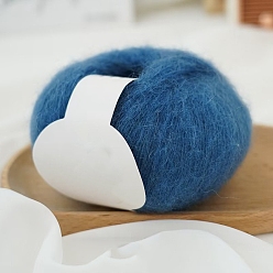 Стально-синий Пряжа мохер, длинная шерстяная пряжа для вязания, для одежды шарфы свитера шали шапки, стальной синий, 20г/моток