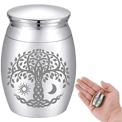 Tree of Life 1 бархатные упаковочные пакеты из поликарбоната, 1 урна для кремации из сплава ПК, древо жизни, урна для кремации: 40.5x30мм