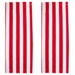 Красный 2шт. полосатая ткань для стульев, запасные части ткани пляжного кресла, красные, красные, 1200x430x1.5 мм