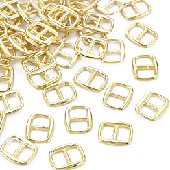 Light Gold 2-Hole Alloy Buttons, Cadmium Free & Nickel Free & Lead Free, Rectangle, Light Gold, 22x17x2mm, Hole: 8.5x11.5mm