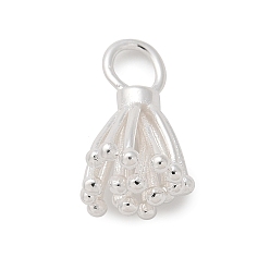 Серебро 925 подвески в виде цветка одуванчика из стерлингового серебра, серебряные, 14x8.5x8.5 мм, отверстие : 3 мм