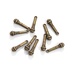 Античная Бронза Сплавочные подвески тибетского стиля, музыкальные инструменты подвески, античная бронза, 24x6.5 мм, 100 шт / комплект