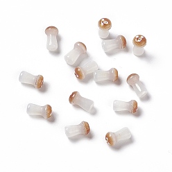 Перу Непрозрачные стеклянные бусы, гриб, Перу, 8x4.5 мм, отверстие : 1 мм, около 96~98 шт / упаковка