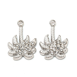 Stainless Steel Color 304 Stainless Steel Charms, with Rhinestone, Tree, Stainless Steel Color, 14x10.5x2mm, Hole: 1.5mm