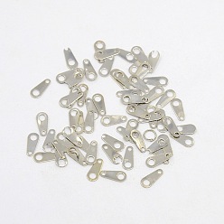 Platinum Brass Chain Tab, Chain Extender Connector, Platinum Color, about 4mm wide, 8mm long, hole: 1mm