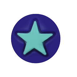 Звезда Круглые пищевые экологически чистые силиконовые бусины, звезда, 15 мм