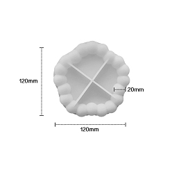 Цветок Чашки коврик силиконовые формы, формы для литья смолы, для уф-смолы, изготовление изделий из эпоксидной смолы, цветок, 120x120x20 мм
