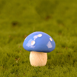 Васильковый Миниатюрные грибовидные украшения из смолы, аксессуары для домашнего кукольного домика с микро-ландшафтом, украшения для дома, васильковый, 21x21 мм