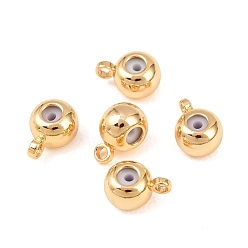 Real 18K Gold Plated SHEGRACE Brass Tube Bails, Loop Bail, Stopper Beads, with Rubber inside, Bail Beads, Cadmium Free & Nickel Free & Lead Free, Real 18K Gold Plated, 7x5x3.8mm, Hole: 1mm and 1.2mm