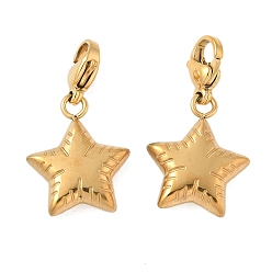 Золотой Звезда 304 подвески из нержавеющей стали украшения, с карабин-лобстерами , золотые, 27 мм