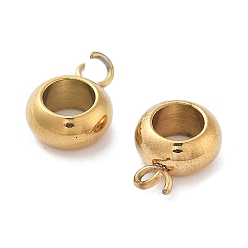 Золотой Ионное покрытие (ip) 304 подвесные поручни из нержавеющей стали, плоско-круглые, золотые, 11x8x4 мм, отверстие : 2 мм, внутренний диаметр: 4 мм