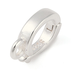 Серебро 925 шкентель стерлингового серебра поручительств, серебряные, 11x7x2 мм, отверстие : 5 мм