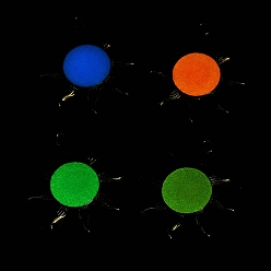 Mixed Color Luminous Brass Enamel Pendants, Glow in the Dark, Golden, Sun Charm, Mixed Color, 22.5x20x3mm, Hole: 1.4mm