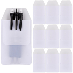 Белый Прямоугольный ПВХ пенал для ручек для врача и медсестры, белые, 190x85x0.5 мм