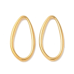 Настоящее золото 18K 304 каплевидные соединительные кольца из нержавеющей стали, ионное покрытие (ip), реальный 18 k позолоченный, 29x15.5x2.5 мм, внутренний диаметр: 25x11 мм