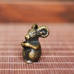 Goat Держатель для благовоний из сплава с китайским зодиаком, печь для ароматерапии, домашний декор, коза, 15x15x30 мм