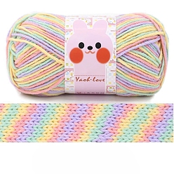 Разноцветный Шерстяная пряжа, пряжа для вязания крючком, для свитера, шапки, носков, детских одеял, сегмент окрашенный, красочный, 3.5~4 мм, около 185.91 ярдов (170 м) / моток