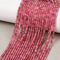 Турмалин Нити из граненых ронделей из натурального розового турмалина, класс АА, 3x2 мм, отверстие : 0.7 мм, около 181~182 шт / нитка, 14.88~14.96'' (37.8~38 см)