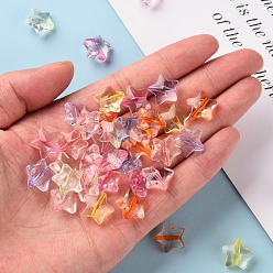 Mixed Color Transparent Acrylic Beads, Star, Mixed Color, 13x14x7.5mm, Hole: 1.5mm, about 880pcs/500g