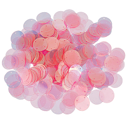 Pink 50g декоративные аксессуары, пластиковые пайетки/блестки многорядные звенья, плоско-круглые, розовые, 20 мм, Около 400 шт / 50 г